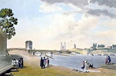 Пешка Юзеф | (1767-1831). Зеленый мост, 1808 г. Бумага, акварель 36,5 x 55,7