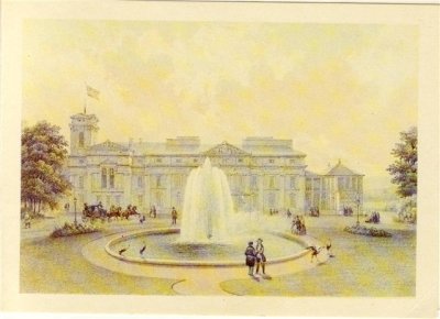 Винцент Адам Жан-Виктор | (1801-1867) и Бишебуа Луи Пьер-Альфонс (1801-1850). Литография по Садовникову (1800-1879). Дворец поместья Верки.