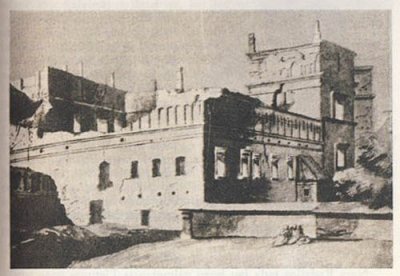 Смуглевич Франциск | (1745-1807). "Часть развалин Виленского дворца Великих Князей". Рисунок