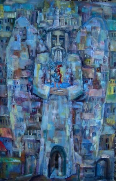 Черняускас Леонардас. Ангел города. 2006 г. Холст, масло.