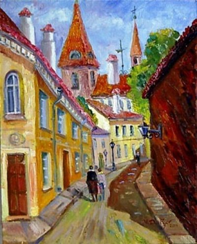 Долгов Владимир. Старый Вильнюс. Холст, масло. 2004. 50,0 x 40,5.