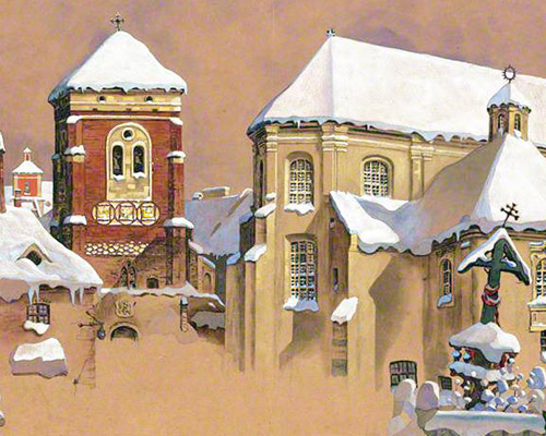 Камараускас Юозас. Францисканский костел и колокольня в Вильнюсе.