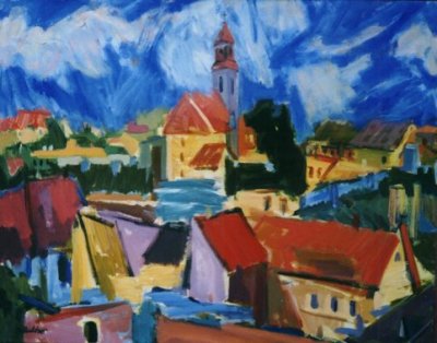 Балтрунас Арвидас. Вильнюсский мотив II (2001 г.) 73 x 92.