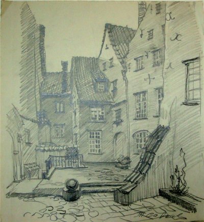 Сафонова Т.Н. Дворик. Акварель.