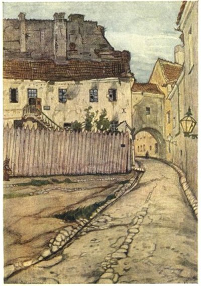 Добужинский Мстислав Валерианович. Улица. Темпера. 1906 г.
И современный вид: