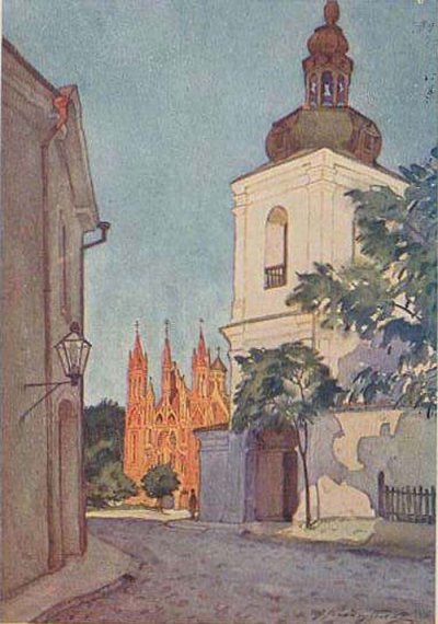 Мендзыблоцкий Адам | (1883-1956). Костел Святых Михаила и Анны, Вильнюс. 1929.