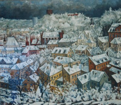 Уогинтас Бронюс. Зимний вид Вильнюса 3