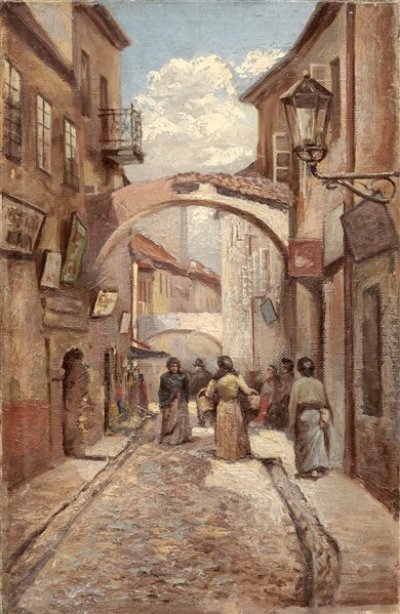 Флёри Станислав Филиберт | (1858-1915). Ул. Стиклю. Масло, 1910.