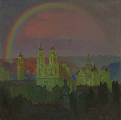 Варнас Адомас | (1879–1979). Вильнюс после грозы. 1918–1920 Холст, масло., 71 x 68.