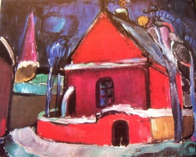 Чепонис Йонас. 1970 г. Старая готика Вильнюса. Холст, масло 100 х 120.