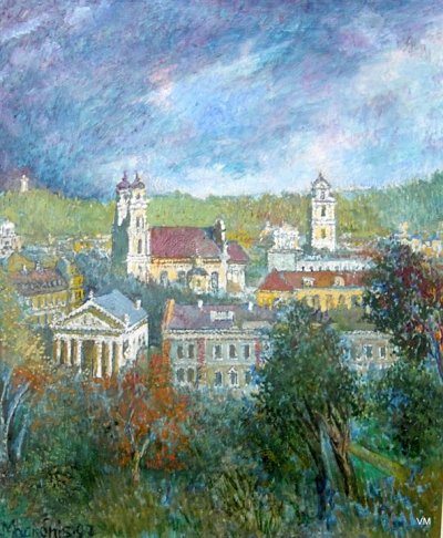 Мацконис-Мацкявичюс Ионас | (1922-2002). Вильнюсский дворец. 1997. 60 x 50.
