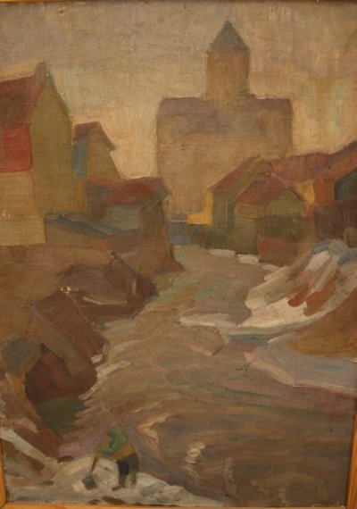 Добжинский Лев | (1907-1937). Дома над Вильняле 2.