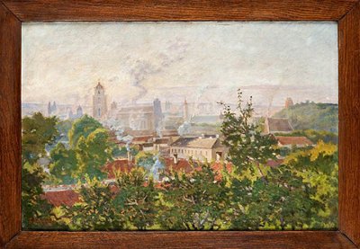 Юревич Францишек. Вид Вильнюса до 1910 года. Масло/холст. 50 x 75.