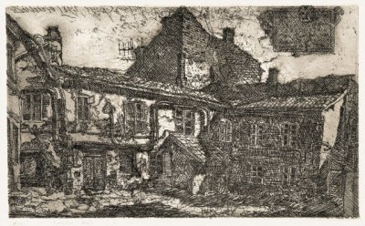 Репшис Пятрас. Дворик на Немецкой улице. 1987 г.