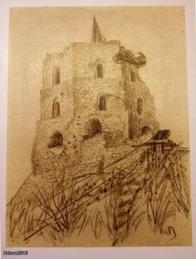 Булака Мечисловас | (1907-1994). "Башня замка Гедиминаса после военных битв"