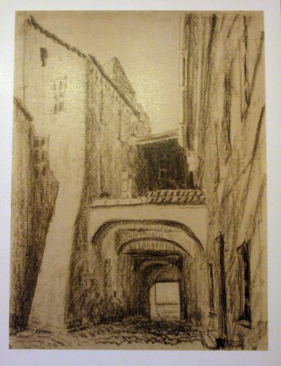 Булака Мечисловас | (1907-1994). "Двор с арками" 1945 г.