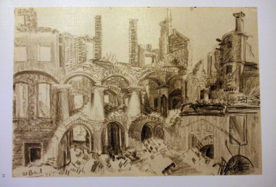 Булака Мечисловас | (1907-1994). "Развалины синагоги" 1948 г.