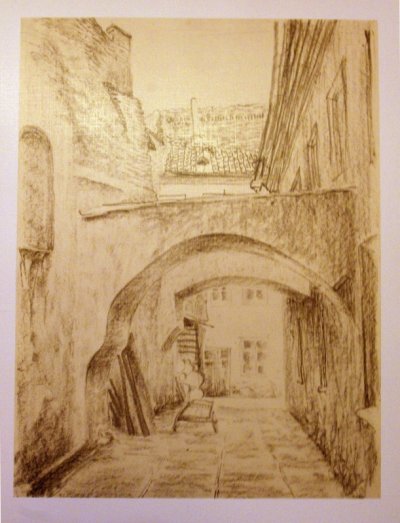 Булака Мечисловас | (1907-1994). "Двор с двумя арками по ул. М. Горького" 1950 г.