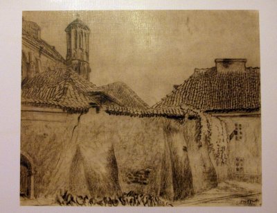 Булака Мечисловас | (1907-1994). "Стена монастыря бернардинцев" 1950 г.