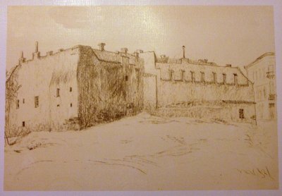 Булака Мечисловас | (1907-1994). "Оборонительные стены дома" 1949 г.