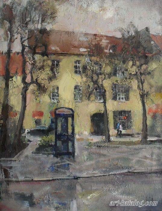 Гуназа Виталий. Таксофон. Холст, масло. 78 x 60. 2010.