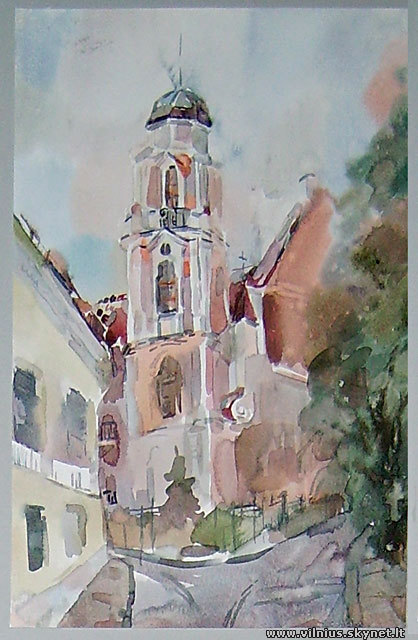 Бобкова Мила. Ученица школы им. М.К.Чюрлёниса. Выставка 2009 года. Drėgnas rytas