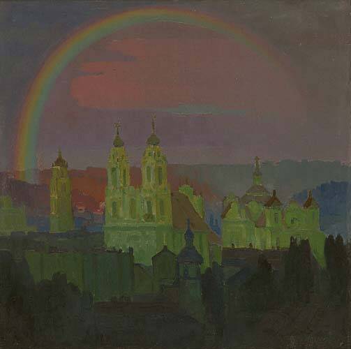 Варнас Адомас | (1879–1979). Вильнюс после грозы. 1918–1920 Холст, масло., 71 x 68.