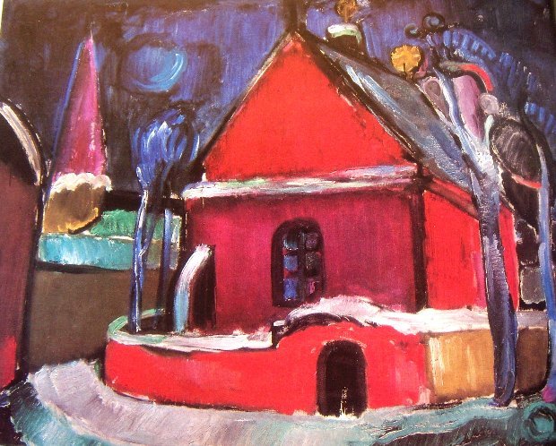 Чепонис Йонас. 1970 г. Старая готика Вильнюса. Холст, масло 100 х 120.