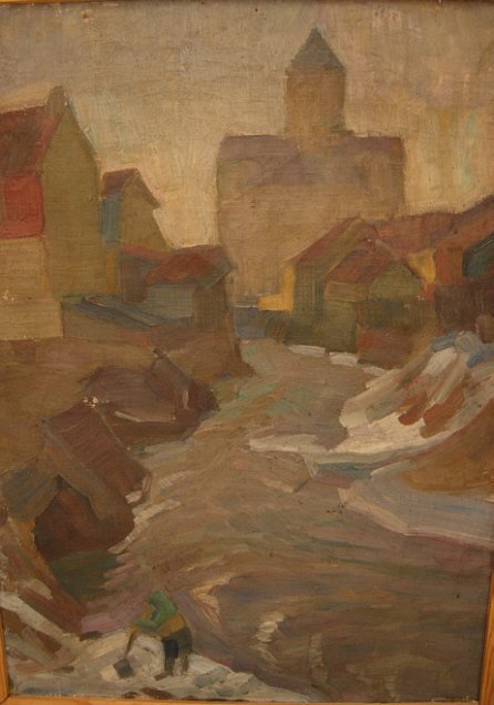 Добжинский Лев | (1907-1937). Дома над Вильняле 2.