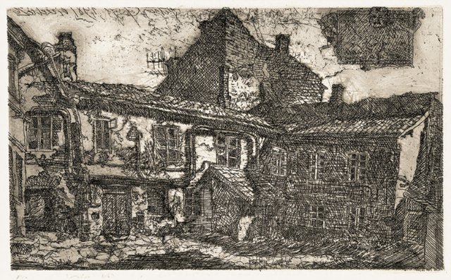 Репшис Пятрас. Дворик на Немецкой улице. 1987 г.