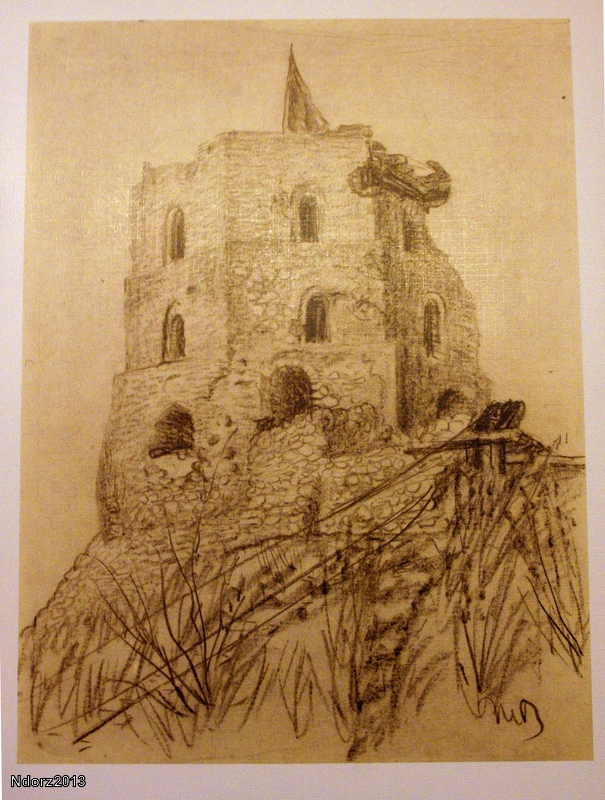 Булака Мечисловас | (1907-1994). "Башня замка Гедиминаса после военных битв"