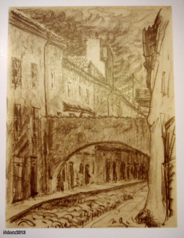 Булака Мечисловас | (1907-1994). "Улица с аркой" 1943 г.